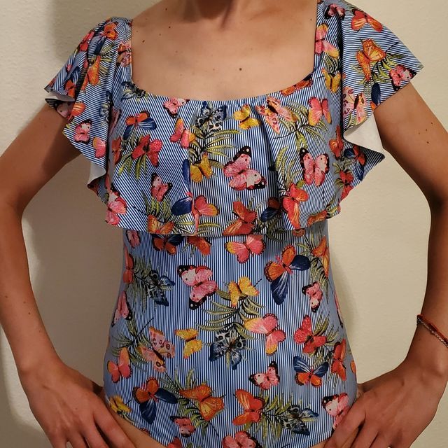 Bañador Calzedonia: rayas & mariposas