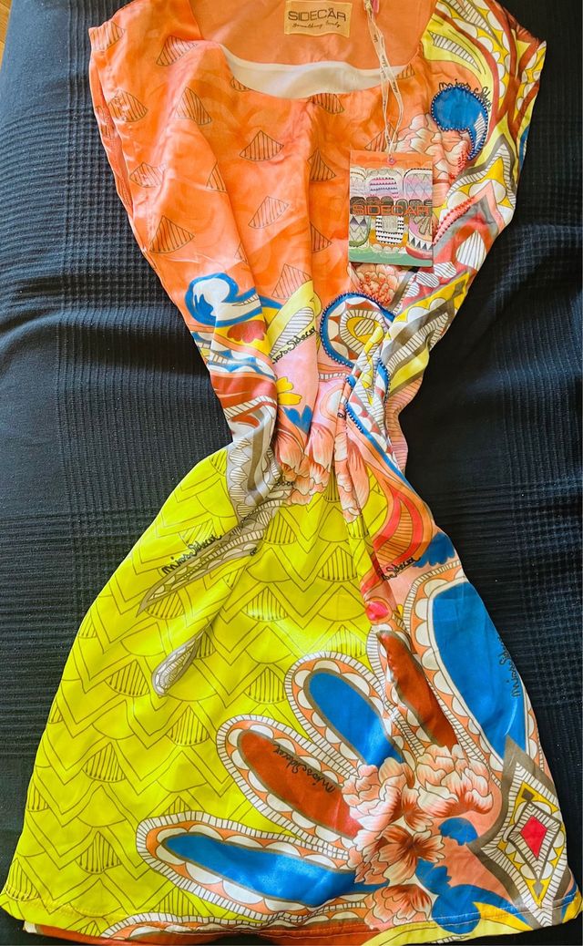 Vestido seda Miss Sidecar multicolor