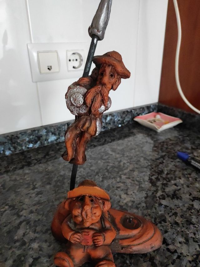 Figuras Quijote y Sancho barro