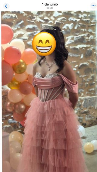 Vestido fiesta rosa - Quinceañera