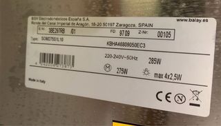 Extractor techo BALAY 3BE297RB Blanco Clase A