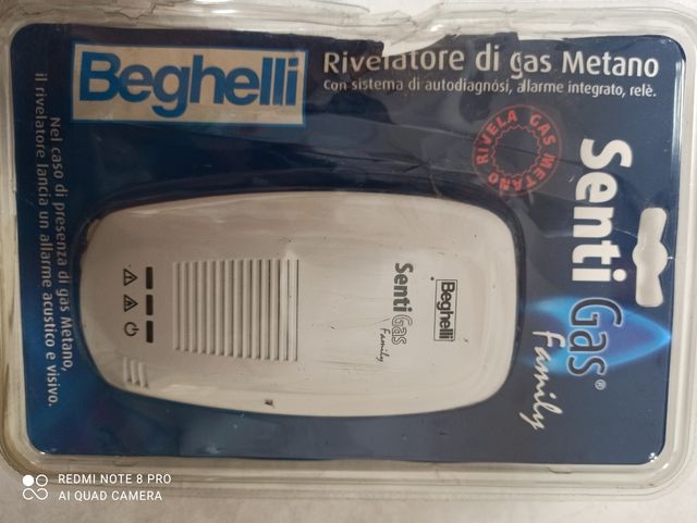 Rilevatore gas Metano Beghelli Sentigas