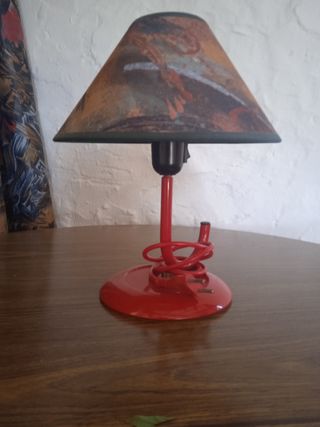 Lampara escritorio vintage roja