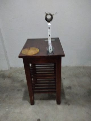 Tonel madera + mesa jamonera