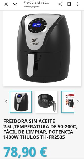 Freidora de aire Thulos poco uso