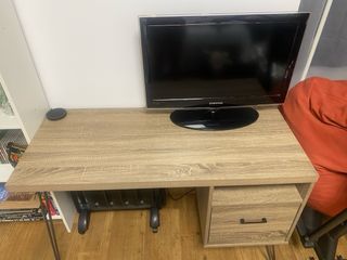 Escritorio madera-metal marrón