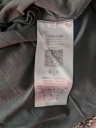 Camiseta Armani Exchange M - Gris Oscuro