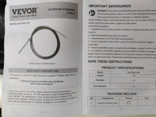 Cable dirección barco - Vevor