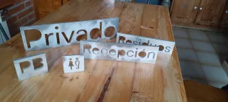 Letreros metálicos Estilo Industrial Garaje