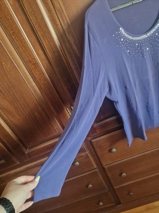Maglia viola donna - Maniche lunghe