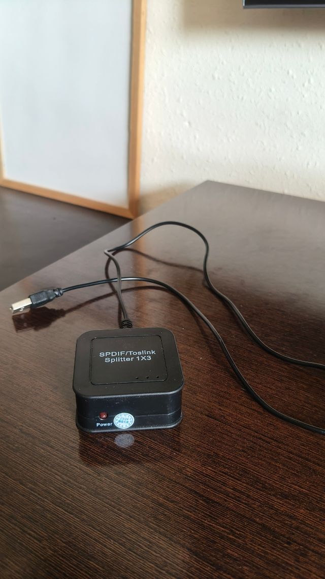 Divisor SPDIF/Toslink - Audio óptico 1x3