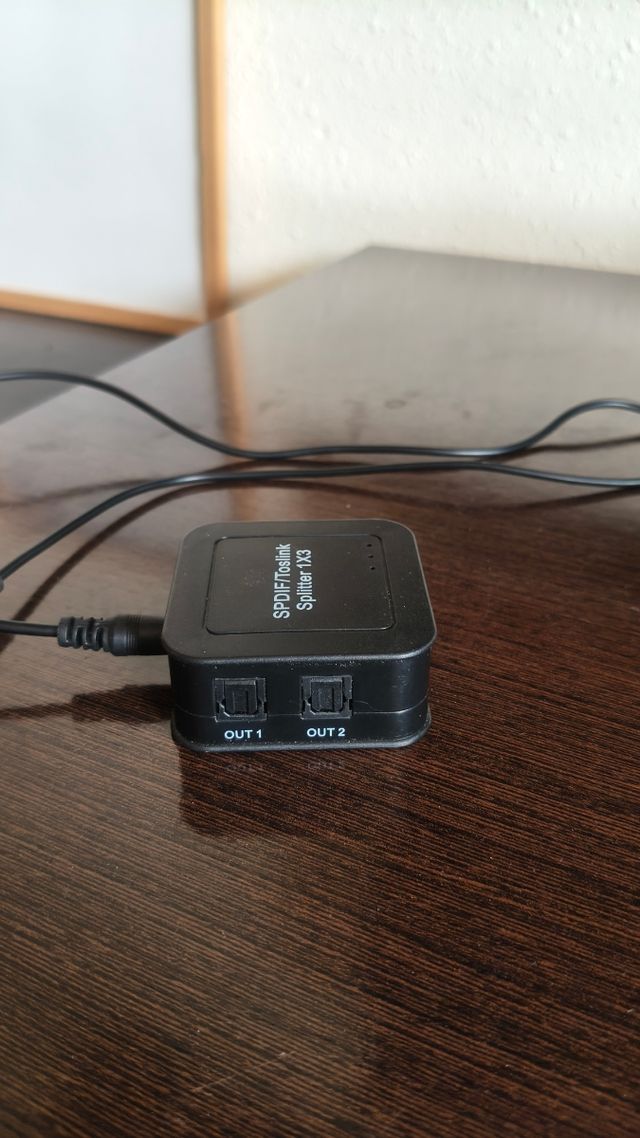 Divisor SPDIF/Toslink - Audio óptico 1x3