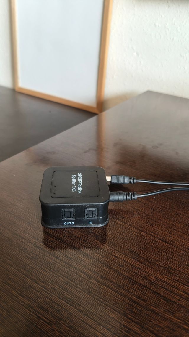 Divisor SPDIF/Toslink - Audio óptico 1x3