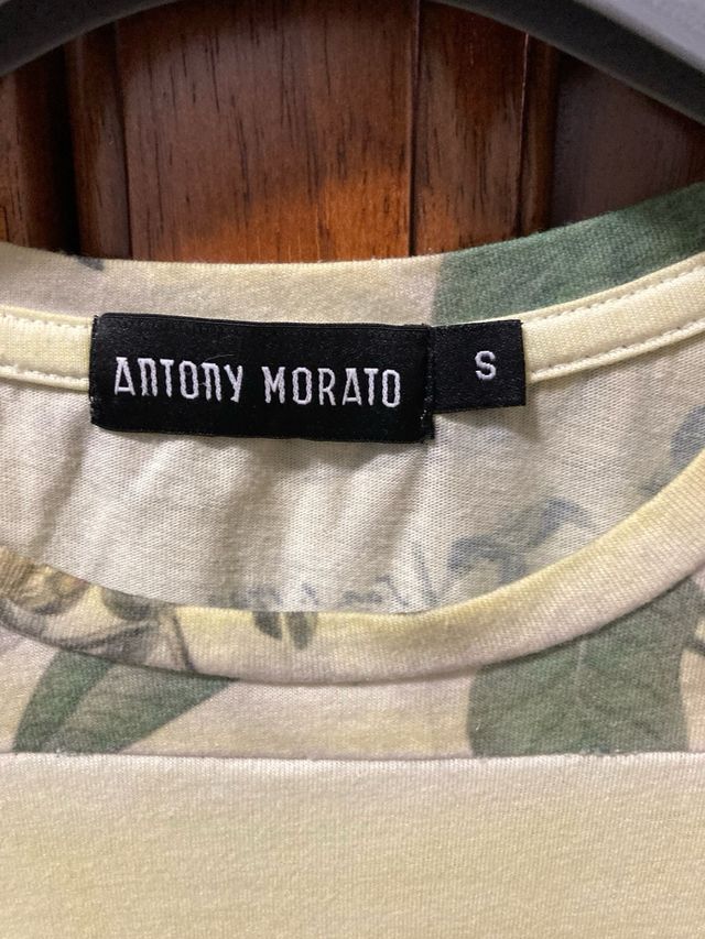 Maglietta Antony Morato fiori verde oliva,Tg S.