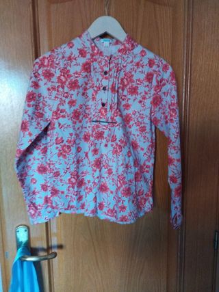 Blusa niña invierno - roja, beige