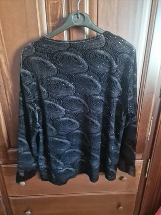 Maglia velluto nero glitter