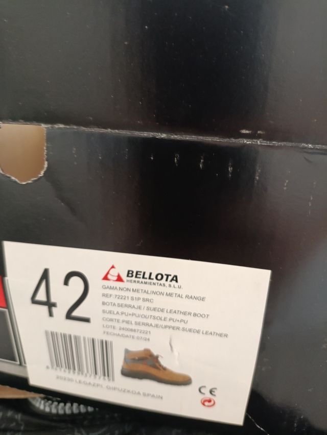Bota de Seguridad Bellota 42 Marrón