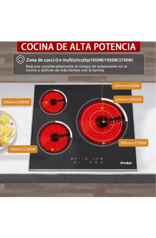 Vitrocerámica Cooksir 3 zonas