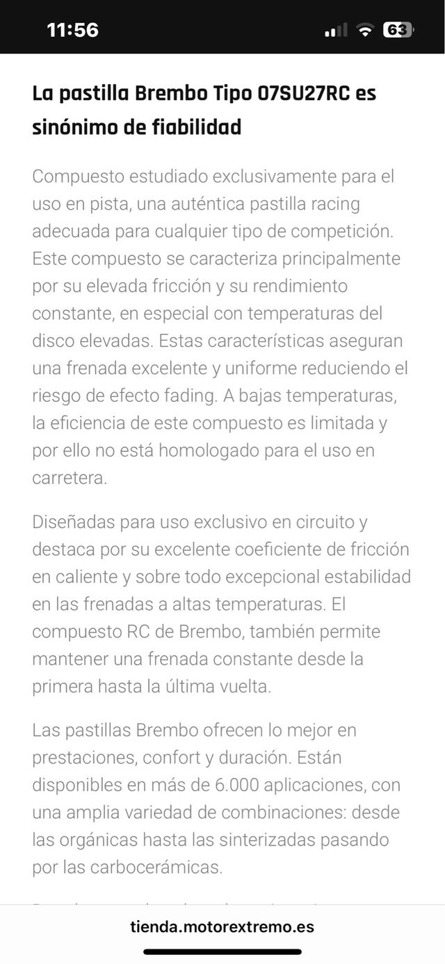 Pastillas Brembo 07SU27RC - 2 JUEGOS