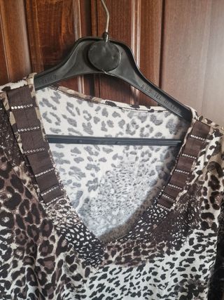 Maglia Leopardo Marrone Beige