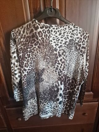 Maglia Leopardo Marrone Beige