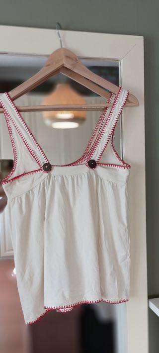 Blusa bordada vintage multicolor