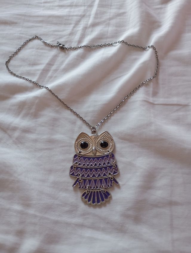 Colgante búho morado