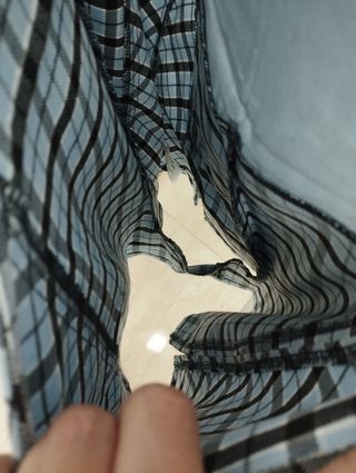 Peto Bershka cuadros azul marino