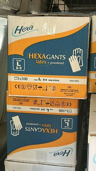 Guantes Hexagants - Latex - 100uds