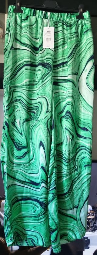 Pantalones fluidos - Verde & Negro