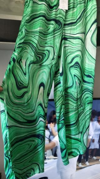 Pantalones fluidos - Verde & Negro
