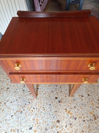 Mesita noche vintage madera