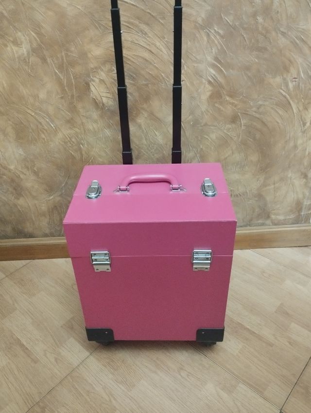 Maletín maquillaje profesional rosa