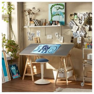 Escritorio IKEA LAGKAPTEN/MITTBACK - Gris