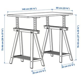 Escritorio IKEA LAGKAPTEN/MITTBACK - Gris