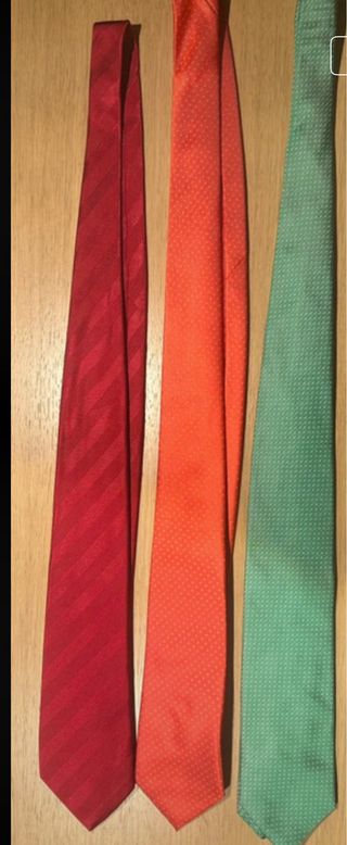 4 Corbatas: Rojo, Naranja