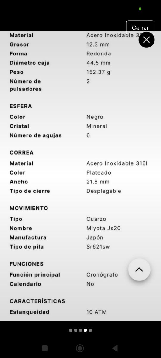 Reloj Lotus Cronógrafo