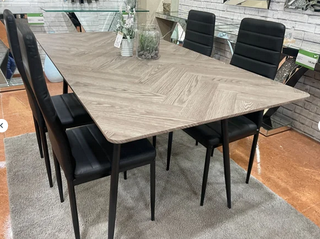 Mesa Comedor 6 Sillas - Gris