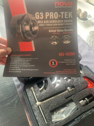 Torno madera. Mandril Nova G3 Pro-Tek M33 x 3,5 mm
