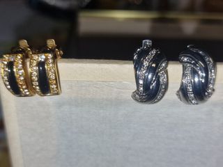 Orecchini clips oro argento
