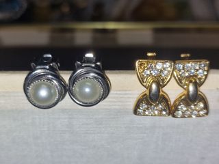 Orecchini clips oro argento