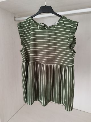 Blusa rayas verdes y blancas