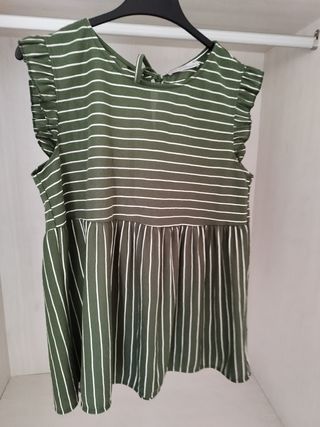 Blusa rayas verdes y blancas