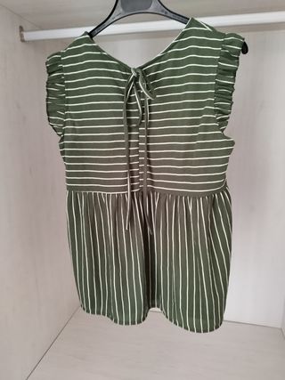 Blusa rayas verdes y blancas