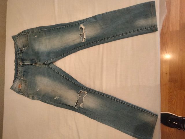 Jeans rotos azul - Hombre