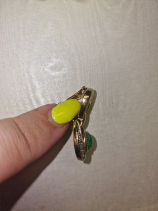 Orecchini Green Line oro e verde