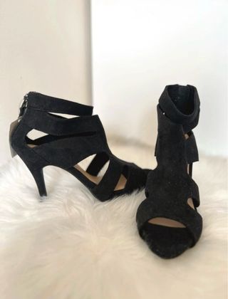 Sandalias negras tacón aguja
