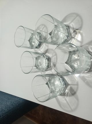 5 Vasos cristal - transparentes