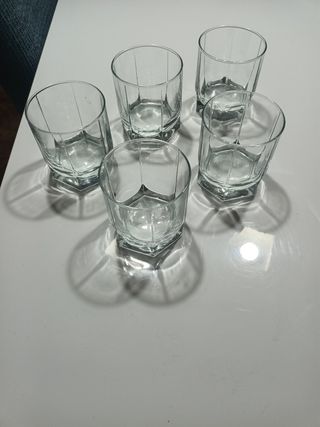 5 Vasos cristal - transparentes