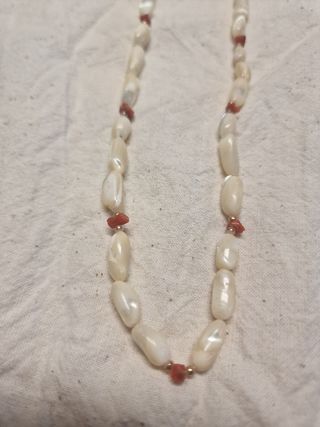 Collana madreperla & corallo